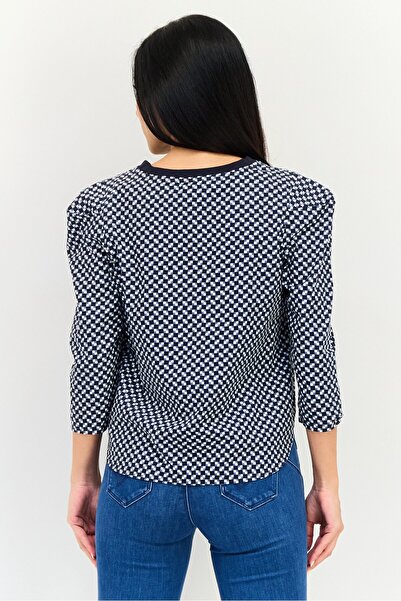 Levi's Women Crew Neck Long Sleeve Allover Print Top, Multicolor