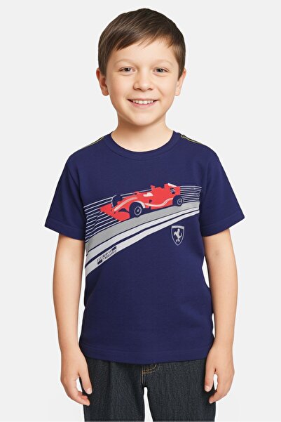 Scuderia Ferrari Toddlers Boy Graphic Print Short Sleeve Top, Multicolor