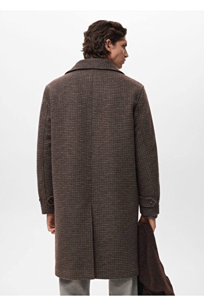 MANGO Man Kareli uzun palto