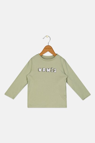 Sinsay تي شيرت بأكمام طويلة مطبوع عليه صورة ثعلب وأرنب للأولاد الصغار، باللون...