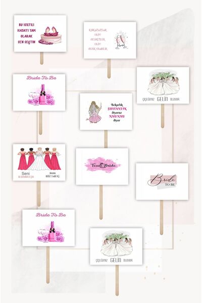 Hsn Set de panouri de conversație pentru viitoarea mireasă, panou pentru viit...