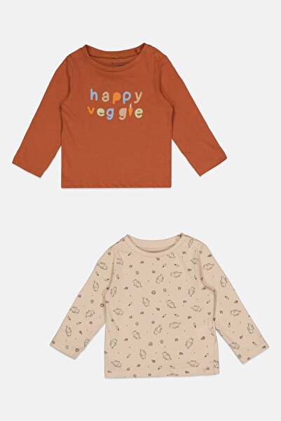 Sinsay Toddlers Girl 2 Pcs Allover Print T-Shirt, Multicolor