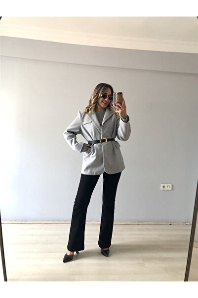 Gözde Tasarım Butik Women's Gray Color Padded Thick Padded Jacket