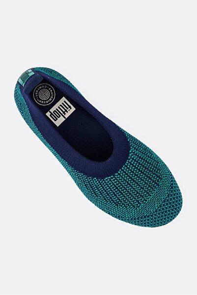 Fitflop Women Uberknit Slip On Ballerina Shoes, Navy