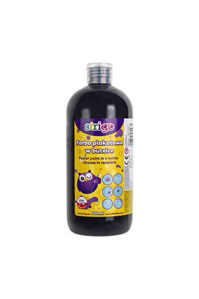 Strigo Gouache in container 500 ml, black SSC313