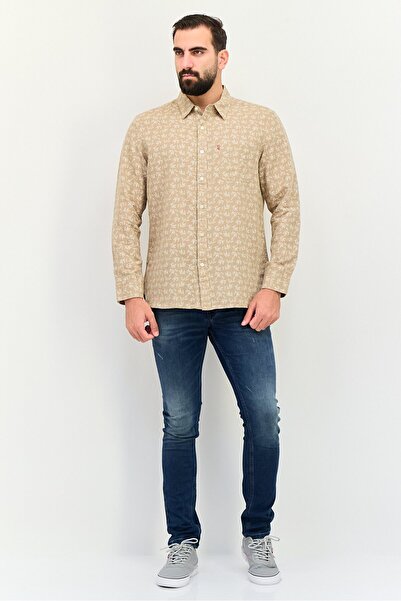 Levi's Men Slim Fit Allover Print Long Sleeves Casual Shirts, Multicolor