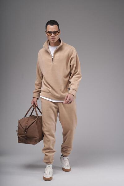 king brich Комплект с голям яка, цип и полар отгоре и отдолу