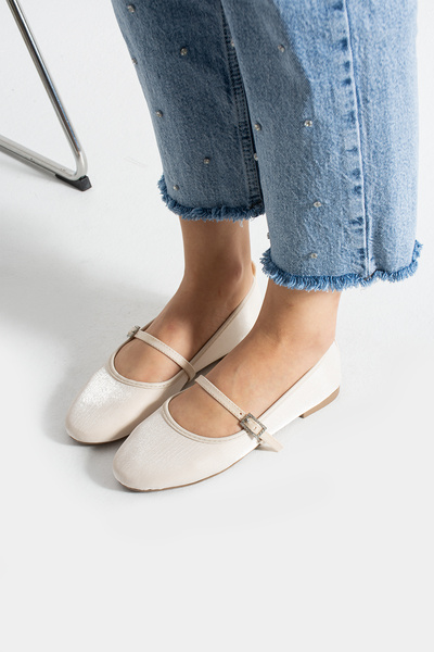 DUXAL SHOES Felix Women's Stone Buckle Mary Jane Shoes Ballet Flats