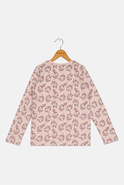 Sinsay Kids Girl Crew Neck Long Sleeve Top, Multicolor