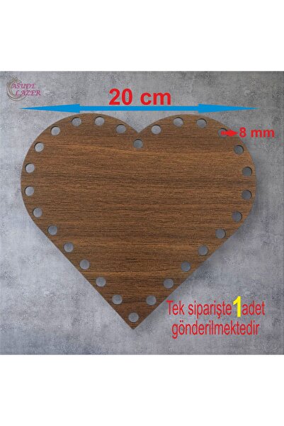 ASUDE HEDİYELİK Inimă din lemn de nuc 20 cm 1 buc. Tavă din bambus Placă de î...