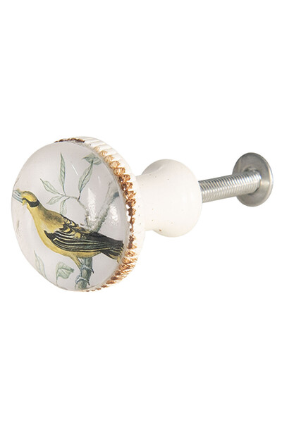 Clayre & Eef Set 4 butoni mobilier ceramici 3x6 cm