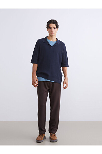 LC Waikiki Brown Elastic Waist Gabardine Men's Trousers