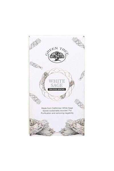 Generic Brand Green Tree White Sage Smudge Bricks, Californian White Sage Lea...