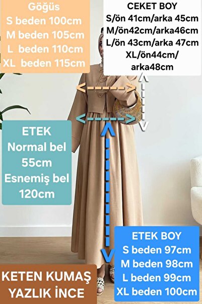 ENDAMIM Linen Skirt Set