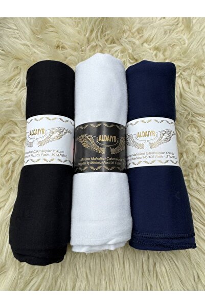 ALDAİR 3 Pcs Combed Cotton Shawl Plain