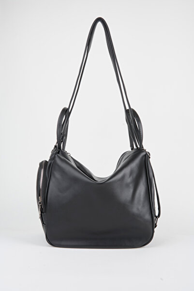 Vivaq Women's Monkey Black 3-Pocket Zipper Closure Handbag Shoulder and Backpack