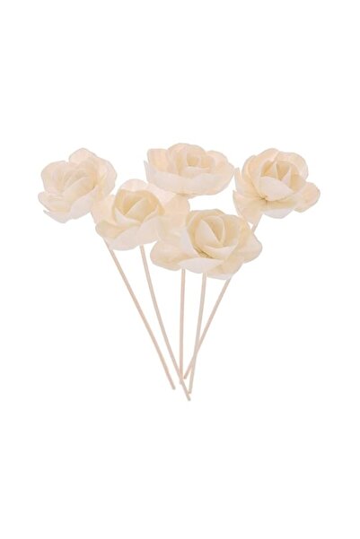 Generic Brand Tazweeq 5Pcs Rose Diffuser Sticks Wood, Flower Rattan Reed Esse...