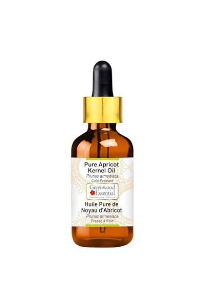 Generic Greenwood Essential Pure Apricot Kernel Oil (Prunus armeniaca) with Glass Dropper Cold Pressed 5ml