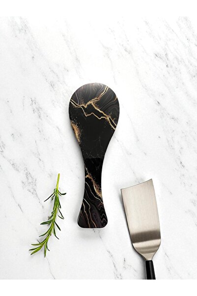 Online Home Market Temperli Cam Kirli Düz Kaşık Altlığı (9,5 x 26.5 cm)