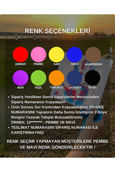 SERYAS DESIGN El İzi Tuval Seti 1 Adet Sevgiliye Hediye Çiftlere Özel Hediye