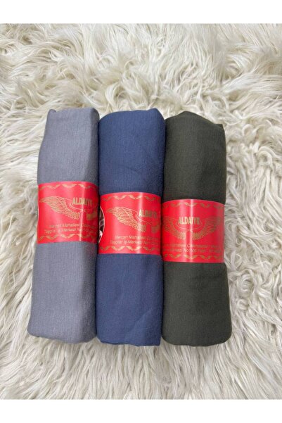 ALDAİR 3 bucăți șal din bumbac pieptănat simplu