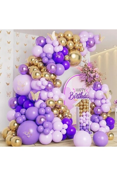 OEM Set Arcada baloane aniversare 109 pcs, Calitate Premium + Cadou Supriza