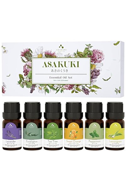 Generic Brand ASAKUKI Essential Oils Set, Starter Kit for Diffusers for Home ...