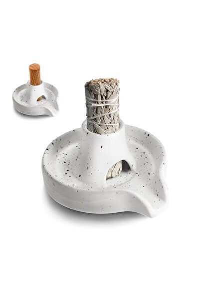 Generic Brand Incense Holder, Ceramic Smudge Bowl for Palo Santo & Sage, Vers...