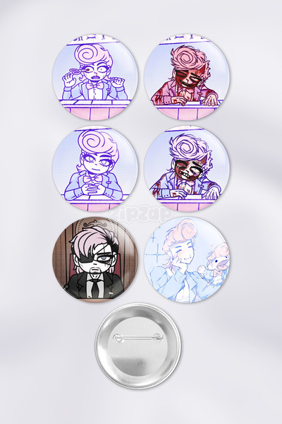 ZipZap BLOODMONEY Oyunu Temalı Çanta Süsü Rozet İğneli Buton Rozet Seti (6 ADET)