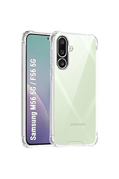 bzstore Husa pentru Samsung Galaxy M56, Silicon transparent, Antisoc, cu protectie camera