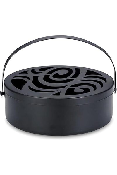Generic X Spring Mosquito Coil Box, Stainless Steel Portable Mosquito Repellent Incense Burner with Round H