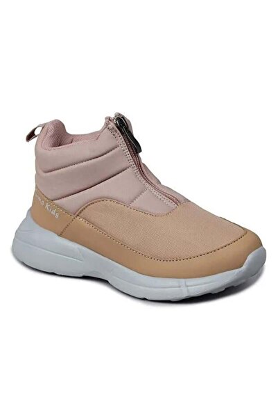 Jump Front Zippered Ankle-Length Girls' Sneaker Casual Sports Boots Shoes