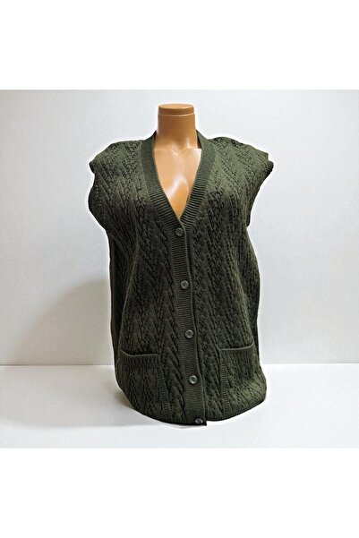 TUTUYA TEXTIL Казайга В'язаний весільний комплект Щоденний трикотажний жилет для мами з кишенями