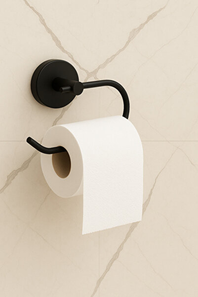RİYA HOME EV & DEKORASYON Siyah Wc Kağıtlık Tuvalet Kağıtlığı Tuvalet Kağıdı ...
