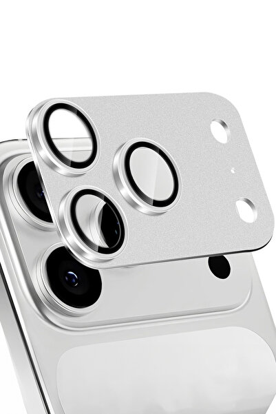 Genel Markalar Apple iPhone 17 Pro Max Uyumlu Kamera Lens Koruyucu Metal Çerc...