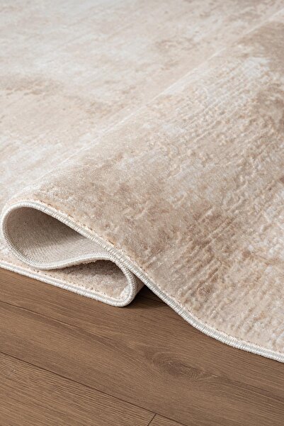 Karmen Halı İndigo ID010K Bej Kahverengi Modern Desen Akrilik İplik Tozuaz Pa...