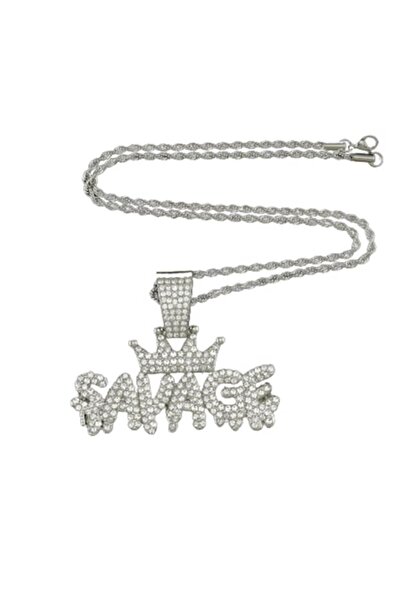 Tessero Colier din frânghie cu pandantiv în formă de coroană inscripționat „S...