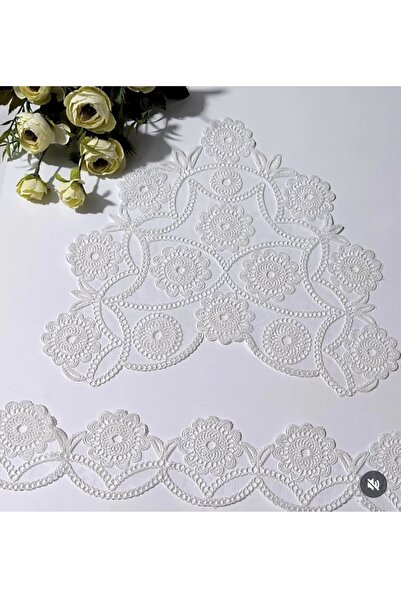 dantelci Krem renk 11 metre Fransız dantel