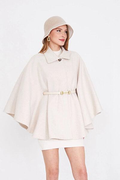 LİMABEL Lima Women's Belted Cashmere Poncho / Lima (New Season 2025)