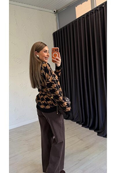 elif teke Houndstooth Knitwear Sweater Black