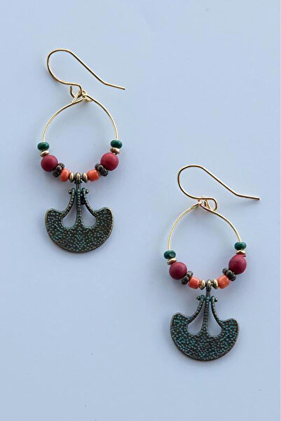 Lila Rosa Ethnic Authentic Earrings