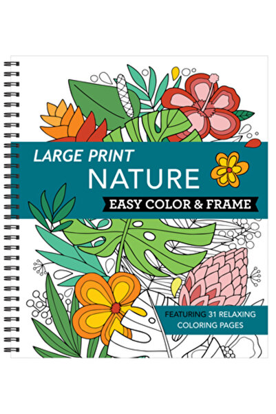New Seasons Large Print Easy Color & Frame - Nature (Adult Coloring Book)