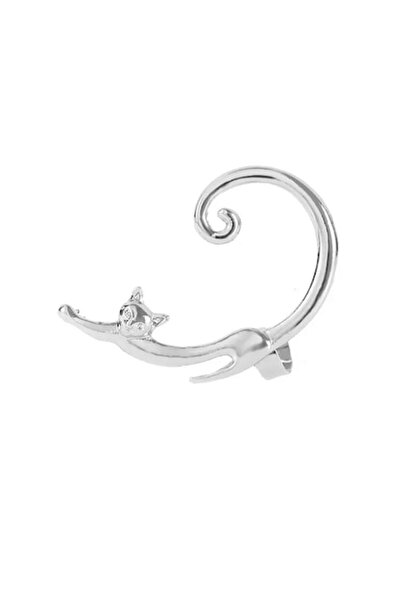 Tessero Cercei cu pandantiv stâng în formă de pisică, placați cu argint, Tessero, argint