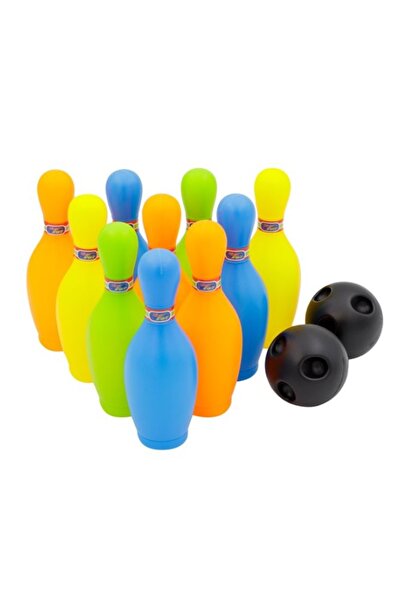 DavidaHome Set bowling copii, 10 popice, 2 bile, 12 piese