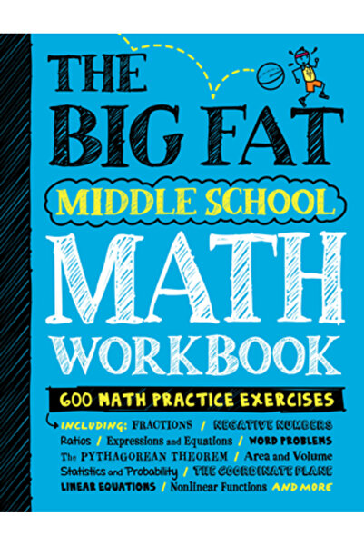 Workman Pr The Big Fat Middle School Math Workbook: Studying with the Smartes...