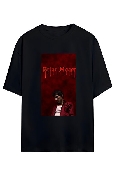 SVART WEAR تي شيرت قطني كبير الحجم للجنسين من تصميم براين موزر - ديكستر