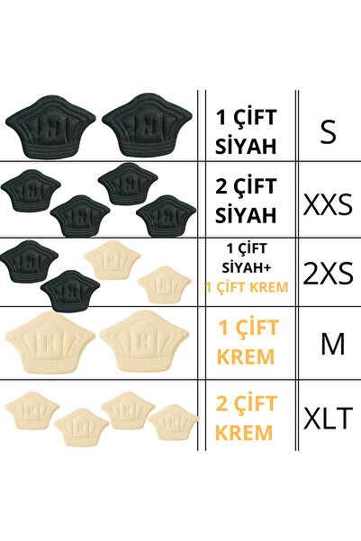 Mawrond Taç Şekilli, Yapışkanlı, Kesilebilir Ayakkabı Topuk Vurma Önleyici +Y...