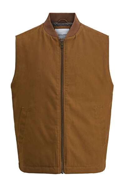 Jack & Jones Мъжка жилетка с бейзболен яка - Dover