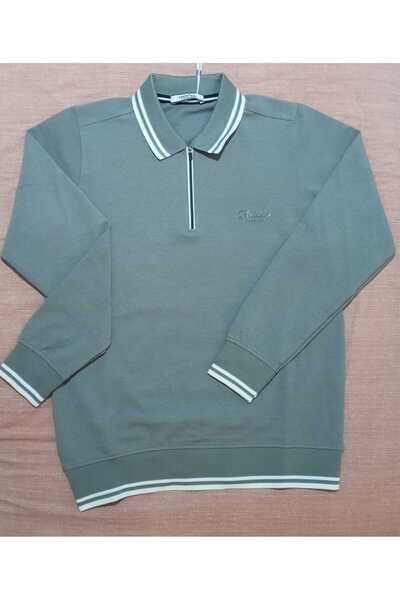 TROYLİFE Men's Polo Neck Long Sleeve Fit Regular Cut T-Shirt