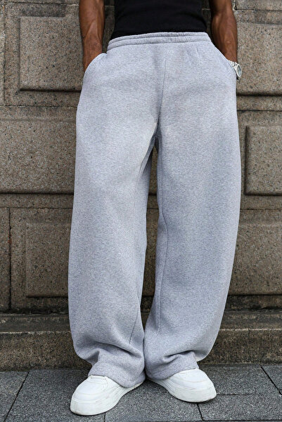 BSBSPOR Baggy Bol Kesim Ayarlanabilir Paçalı Eşofman Altı Gri / Siyah / Antrasit